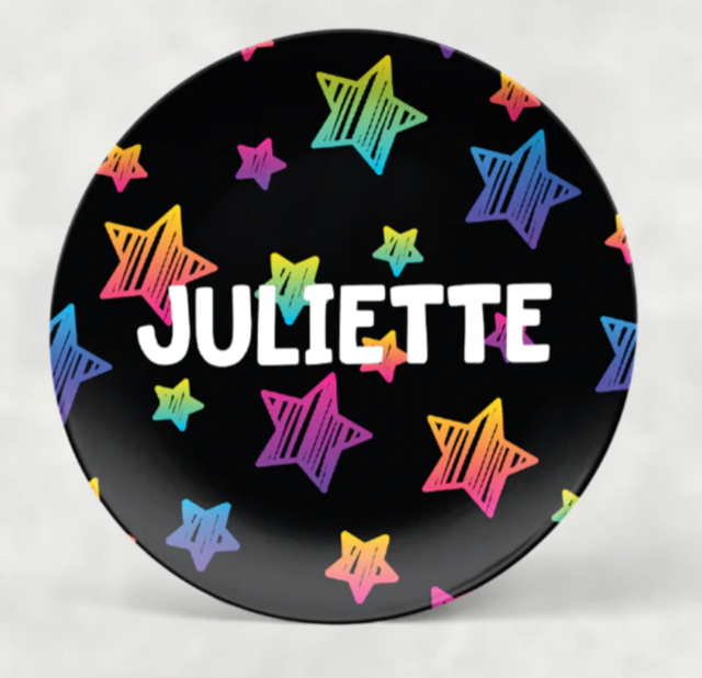 NEON STAR PERSONALIZED PLATE