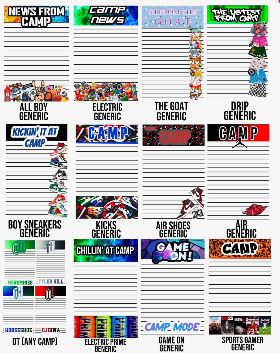Generic Stationery 25 Sheets / 25 Envelopes