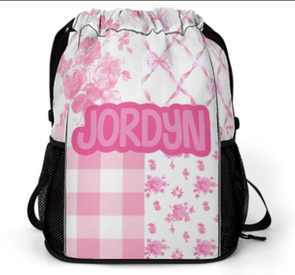 Drawstring Bag With Side Pockets