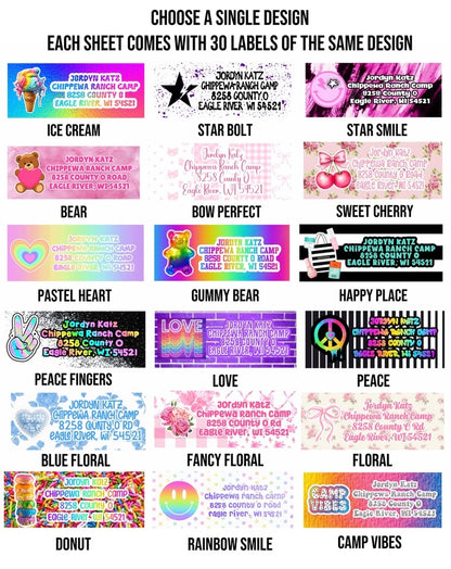 Glossy Address Labels (30 Per Sheet)