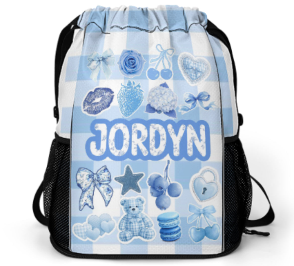 Drawstring Bag With Side Pockets