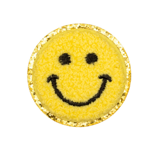 Gold Edge Yellow Smiley Patch