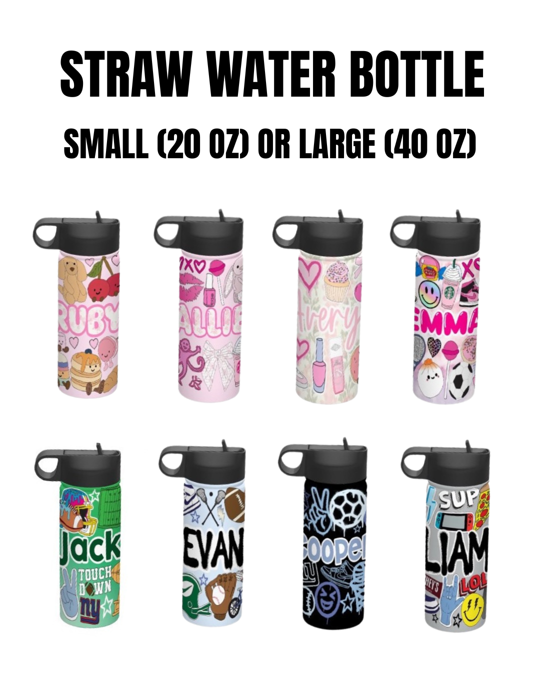 Straw Water Bottle