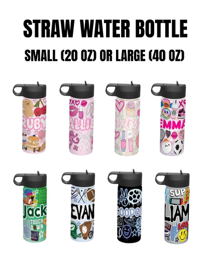 Straw Water Bottle