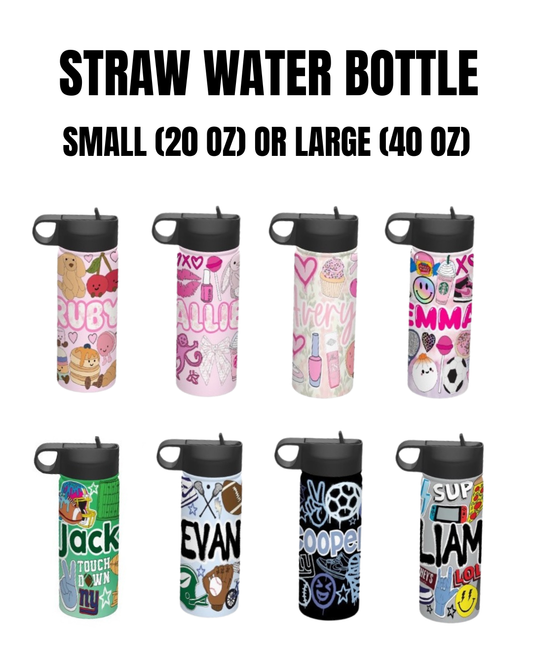 Straw Water Bottle