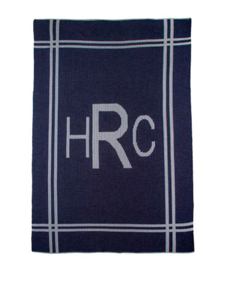 Personalized Monogram stroller blanket
