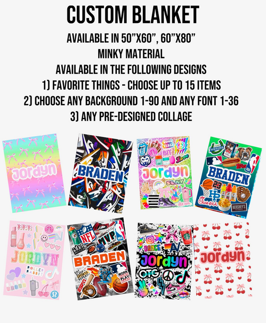 Favorite Things Custom Blanket