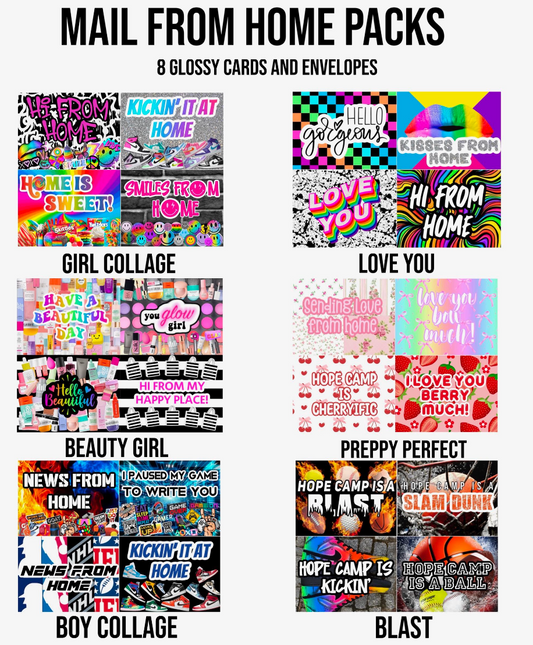 Hi From Home Glossy Notecard 8 Pack